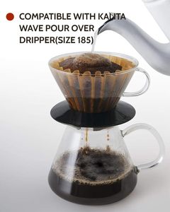 Filtres à café 2-5 tasses, 100 filtres à café jetables en papier, compatibles avec le filtre à café <span class=keywords><strong>Kalita</strong></span> Wave pour le café filtre - Product Image 2