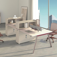 Bureau en bois moderne et élégant 2 personnes bureau poste de travail bureau d'ordinateur bureaux et chaises de bureau modernes