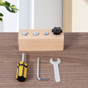 Jouets d'apprentissage précoce pour enfants, matériel pédagogique <span class=keywords><strong>Montessori</strong></span> pour la vie quotidienne des tout-petits, établi d'activités en <span class=keywords><strong>bois</strong></span>, jouets d'imitation - Product Image 4