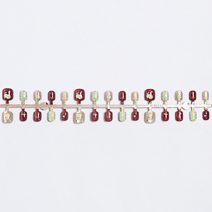 <span class=keywords><strong>Uñas</strong></span> Postizas con Estampado de Gato, 30 Piezas, <span class=keywords><strong>Uñas</strong></span> <span class=keywords><strong>Cortas</strong></span> Cuadradas con Gatito y Cuadros, Puntas de <span class=keywords><strong>Uñas</strong></span> Acrílicas Reutilizables para Uso Diario - Product Image 4