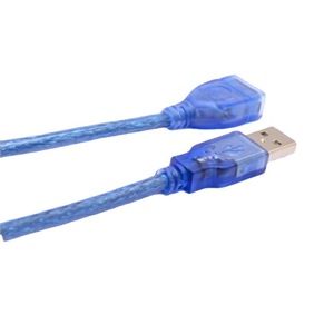 Cable de extensión USB 2.0 de 0,3 m macho a hembra, azul, trenzado, blindado, de cobre puro - Product Image 3