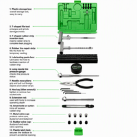 Kit de réparation de pneus portable, gonfleur automatique sans tuyau, outil de réparation de pneus pour voiture, moto, vélo