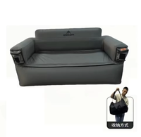 Canapé gonflable d'extérieur moderne et portable pour 2 personnes, pliable, imperméable, en tissu Oxford 900D avec chambre à air en PVC