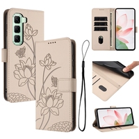 Étui portefeuille en cuir fleur de Lotus pour Infinix Hot 60 Pro Plus 50i Zero 40 Smart 10 GT 30 20 NOTE 50 5G 40X 30I Play Flip Cover