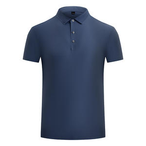 Personalizado de punto de seda de hielo de impresión Anti-Shrink Casual para camisa de manga corta ligero cómodo Color sólido - Product Image 2