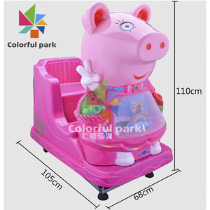 Máquina de Juegos Arcade Colorida con Diseño de Cerditos en Columpio para Niños - Product Image 5