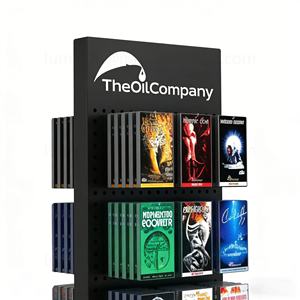 Exhibidor de Metal Perforado para Tienda de Vídeos con Ganchos para Exhibición de DVD y CD, Soporte de Pared y de Piso para Colgar Productos - Product Image 4