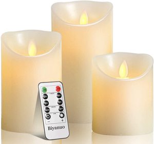 Bougie électronique sans flamme Oshine Moving Flame, rechargeable, télécommande, simulation de flamme, décoration de fête de dîner, bougies LED - Product Image 2