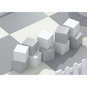 Área de Juegos Interior para Niños con Bloques Suaves de Plástico Blanco para Uso Doméstico - Product Image 2