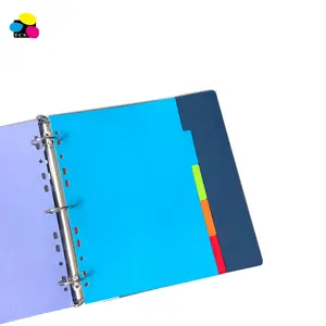 Warna Batu 5-Tab UV Dilapisi Heavy Papan Kertas Indeks Pembagi untuk 2/3 Ring Binder