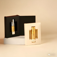 Flacon de parfum cylindrique en verre de 3 ml, 5 ml, 10 ml avec marquage à chaud et pulvérisateur à pompe, flacons cosmétiques de luxe
