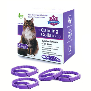 Calming Collar For Cats And Dogs Purple Adjustable Pheromone Essential Oil Blend Water Resistant Design <b>Small</b> Size - Product Image 3