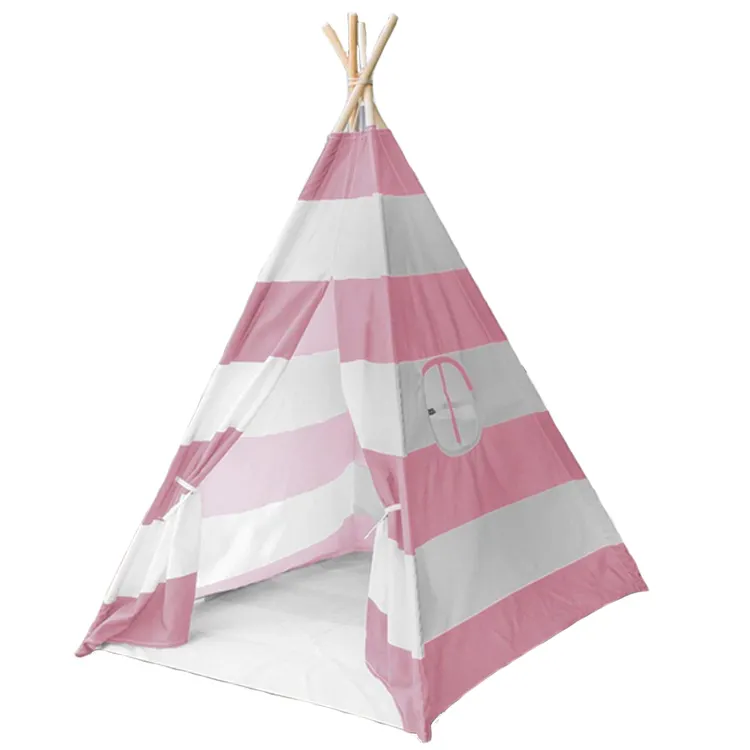 Kinderen Opvouwbare Indoor Outdoor Tent Kinderen Tipi 'S Kids Spelen Tent Katoen Canvas Playhouse