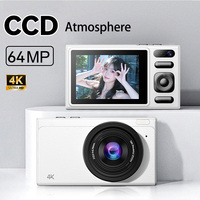 Videocámara 4K para Niños con Sensor CMOS, Diseño Mini y Lindo, Tarjeta SD, Zoom Digital 1x-16x, Pantalla de 2-3 Pulgadas