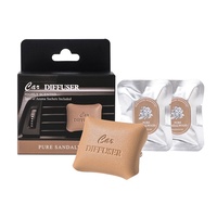 Diffuseur de voiture en cuir de luxe personnalisable avec huiles essentielles végétales colorées, clip de ventilation parfumé
