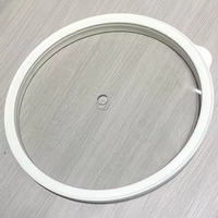 Couvercle de casserole en silicone écologique résistant à la chaleur avec joint d'aspiration, compatible four, couvercle rond pour poêle, bord en verre trempé plat, couvercle pour ustensiles de cuisine