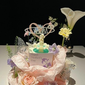 Honey And Sweetness Mother's Day Cake Decoration <b>Acrylic</b> Heart Insert For Cake Topper Birthday Party Supplies - Product Image 1