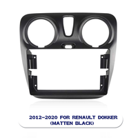 Cadre de voiture Meihua 9 pouces pour Renault Dokker 2012-2020 Cadre audio de voiture en plastique noir Matten Cadre d'autoradio avec faisceau de câblage