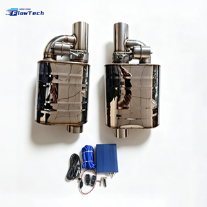 High Performance Universal Vacuum Muffler Stainless Steel Exhaust System Performance Muffler 3 Inch 2.5 Inch Oval Design <b>Polish</b> - Product Image 5