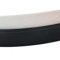 Bande élastique tricotée noire et blanche de 1 cm, 1,5 cm, 2 cm, 2,5 cm, 3 cm, 4 cm, 5 cm de large pour ceinture, bande de maintien ou bande de fixation