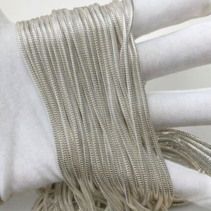 Rotolo a catena di serpente da 2.5mm Per <span class=keywords><strong>grammo</strong></span> Per metro <span class=keywords><strong>925</strong></span> in <span class=keywords><strong>argento</strong></span> Sterling rodiato da uomo donna Per collana braccialetto fai da te - Product Image 2