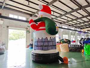 ซานตาคลอ<span class=keywords><strong>ส</strong></span>เป่าลมขนาดใหญ่ 8-10 ฟุต ของตกแต่งคริ<span class=keywords><strong>ส</strong></span>ต์มา<span class=keywords><strong>ส</strong></span>กลางแจ้ง แบบกำหนดเอง กันน้ำ พิมพ์ลาย UV ทนลม ทนทาน เหมาะสำหรับงานอีเว้นท์ - Product Image 4