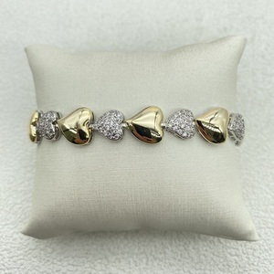 2024 thiết kế mới Chất lượng cao đồ trang sức thời trang moissanite kim cương pha lê trái tim Vòng đeo tay <span class=keywords><strong>Bangle</strong></span> <span class=keywords><strong>Set</strong></span> cho phụ nữ bên món quà cưới - Product Image 2