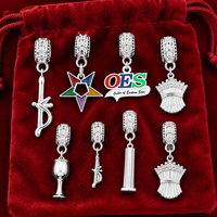 Pendentif OES personnalisé en métal pour les membres de l'Ordre de l'Étoile d'Orient, idéal pour la fabrication de bijoux en gros