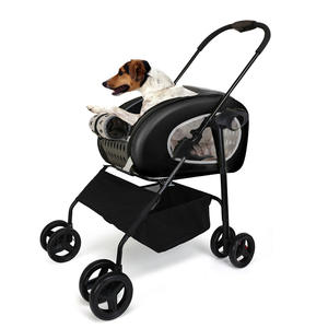 Yüksek kalite siyah ikiz çift bardak tutucu ile evcil hayvan arabası katlanabilir köpek Pram ve küçük kediler için bisiklet römorku kafes tarzı - Product Image 5