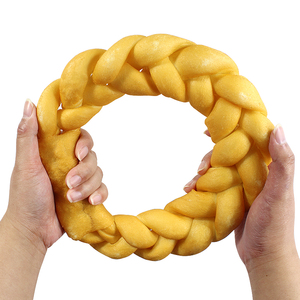 पालतू जानवरों का इलाज करने वाले निर्माताओं को रेवड रिंग प्राकृतिक ब्रेडेड डोनट डॉग डॉग दांतों की हड्डी के स्नैक्स का इलाज करता है। - Product Image 2