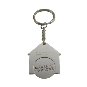 Carrito de compras Casa en forma de carro Moneda Llavero en forma de casa - Product Image 4