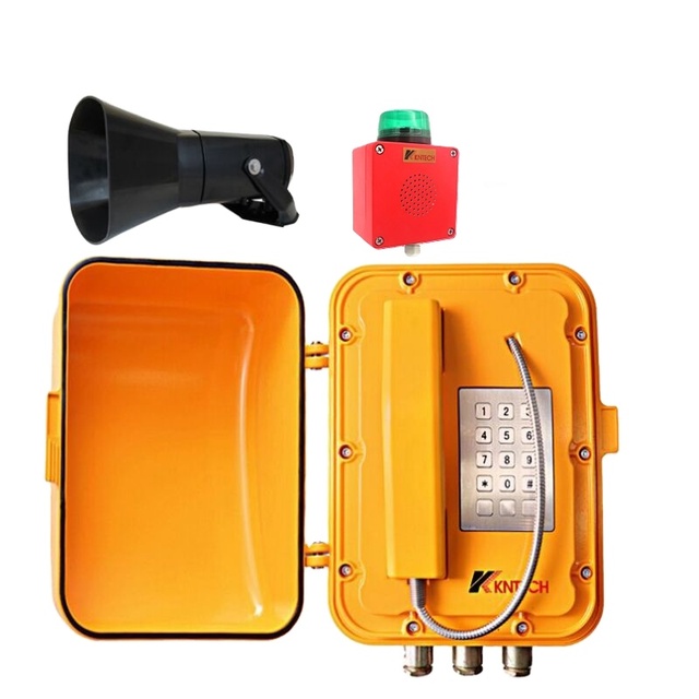 KNTECH KNEx6 ATEX Emergency Explosion-Proof Telephone IP66 Weatherproof Industrial Hotline Phone for Refinery Offshore Mining