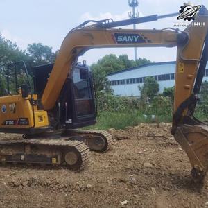 Excavadora de cadenas usada SANY 75, de segunda mano, marca original china, excavadora de cadenas pequeña de 7.5 toneladas, excavadora usada. - Product Image 4