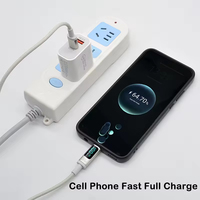 Câble de données Tpye C à Tpye C 100W Câble de charge rapide tressé en nylon Câble de téléphone portable entièrement compatible avec affichage numérique LED