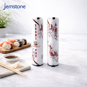 Custom Creative Sushi <b>Push</b> <b>Pop</b> up Cardboard Cylinder with Sauce Tube Food Grade Sushi Roll <b>Pop</b> up Paper Package Sushi Round Box - Product Image 5