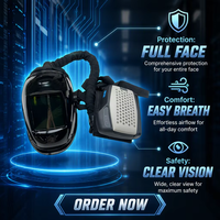 Casque respiratoire purificateur d'air motorisé à obscurcissement automatique 900-1100nm OD8+ pour soudage/coupe/nettoyage laser pulsé
