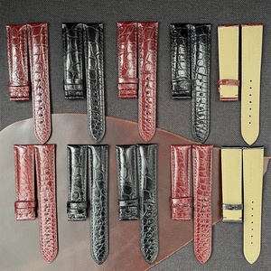 Cinturini per Orologi in <span class=keywords><strong>Pelle</strong></span> di Coccodrillo, <span class=keywords><strong>Bracciale</strong></span> in Vera <span class=keywords><strong>Pelle</strong></span> Personalizzato 18mm 19mm 20mm 21mm 22mm - Product Image 4