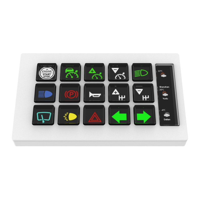 LCD 15 Keys Custom Keyboard Macro Keyboard Stream Deck with LCD Screen-Accept OEM/ODM Orders