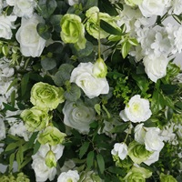 Décoration de fleurs artificielles NINI, grande arche de fleurs blanches et vertes, décoration haut de gamme pour arche de mariage, pour la décoration de mariage