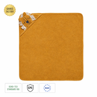 Serviette de bain à capuche 31x31 pouces 100% coton éponge motif animal, usine source OEM, marque privée, achat en gros, CPC REACH OEKO-TEX ODM