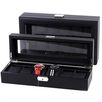 Boîte à montre avec logo personnalisé, en cuir PU, motif tissé, boîte de rangement pour bijoux, boîte cadeau pour collier