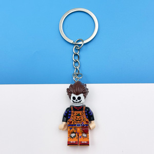 Porte-clés et pendentif de sac en plastique, style européen et américain, thème Halloween, avec breloque tête de sorcière et citrouille à assembler - Product Image 3