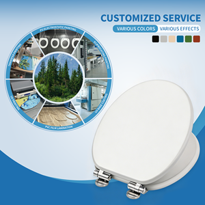 Copriwater Moderno in MDF Bianco con Cerniera in Lega di Zinco per Bagno, Garanzia 1 Anno - Product Image 2