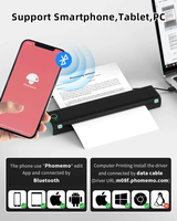 Produsen Cina tidak ada tinta portabel Printer A4 Printer termal seluler nirkabel Mini M08F