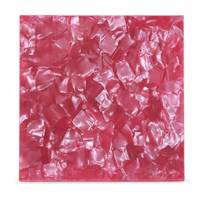 Crushed Ice Effect Celluloid Sheet 0.96mm Thick Translucent Rose Red Film for Handmade Musical Accessories and Craft Projects