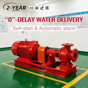 مضخة حريق 75hp ومضخة Jockey لتدفق 500gpm ، 300gpm نظام مضخة مياه تعمل بالديزل لمكافحة الحرائق مع وحدة تحكم - Product Image 2