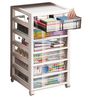 Armoire de rangement de bureau à un niveau en polypropylène (PP) Golden Cat avec tiroir à dossiers et petit chariot