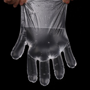 Gants jetables en PE transparents, épaissis, 0,3 mm d'épaisseur, pour la restauration, la beauté et les livraisons à emporter - Product Image 1