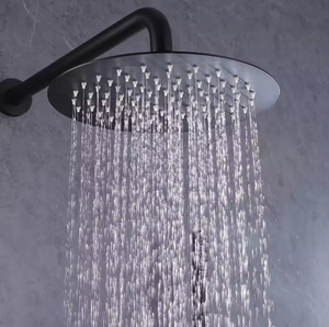 Ensemble de <span class=keywords><strong>douche</strong></span> mural avec robinet à double poignée réglable 3 modes, finition laiton, douchette à effet pluie haute pression - Product Image 5