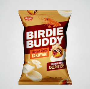 BIRDIE BUDDY Chips de Camarón Takoyaki en Bolsa, Sabor Dulce y Salado, Condimento Okonomiyaki, Aroma a Camarón, Bocadillos para Compartir en Familia, a Granel - Product Image 3